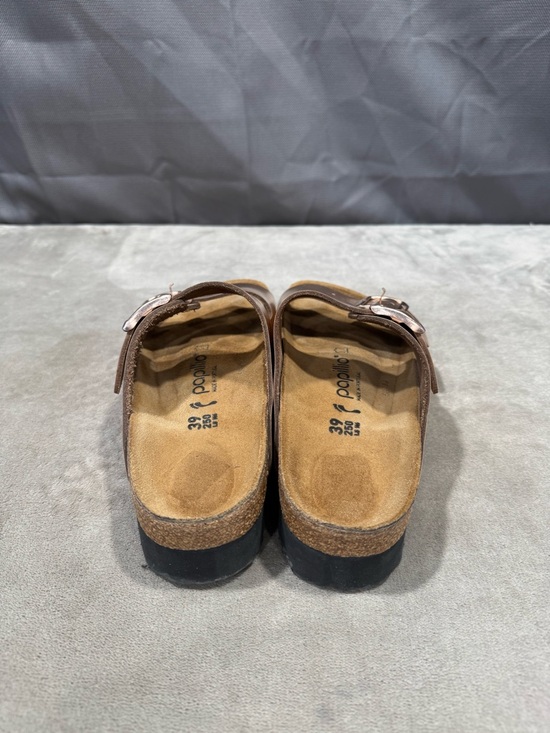 Birkenstock Arizona Metallic Rose Gold Slide Sandals - Picture 3 of 10